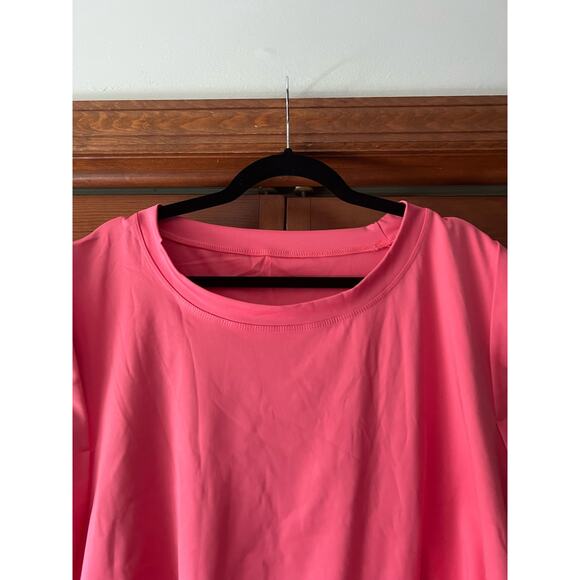 NWT Halara Women's Crew Neck Sleeveless Cropped Yoga Tank Top Georgia Peach 3X - Picture 5 of 9